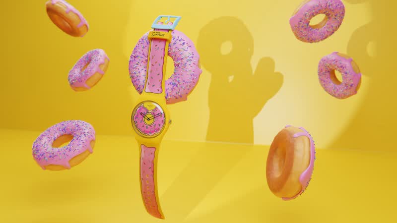 Swatch x The Simpsons Collection präsentiert einen Donut fürs Handgelenk