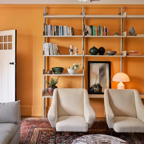 Pfirsich, Creme und Orange - der perfekte Farbmix für ein Eckhaus in Sydney
